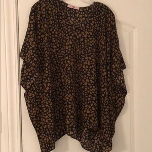 buddy love animal print tunic poncho